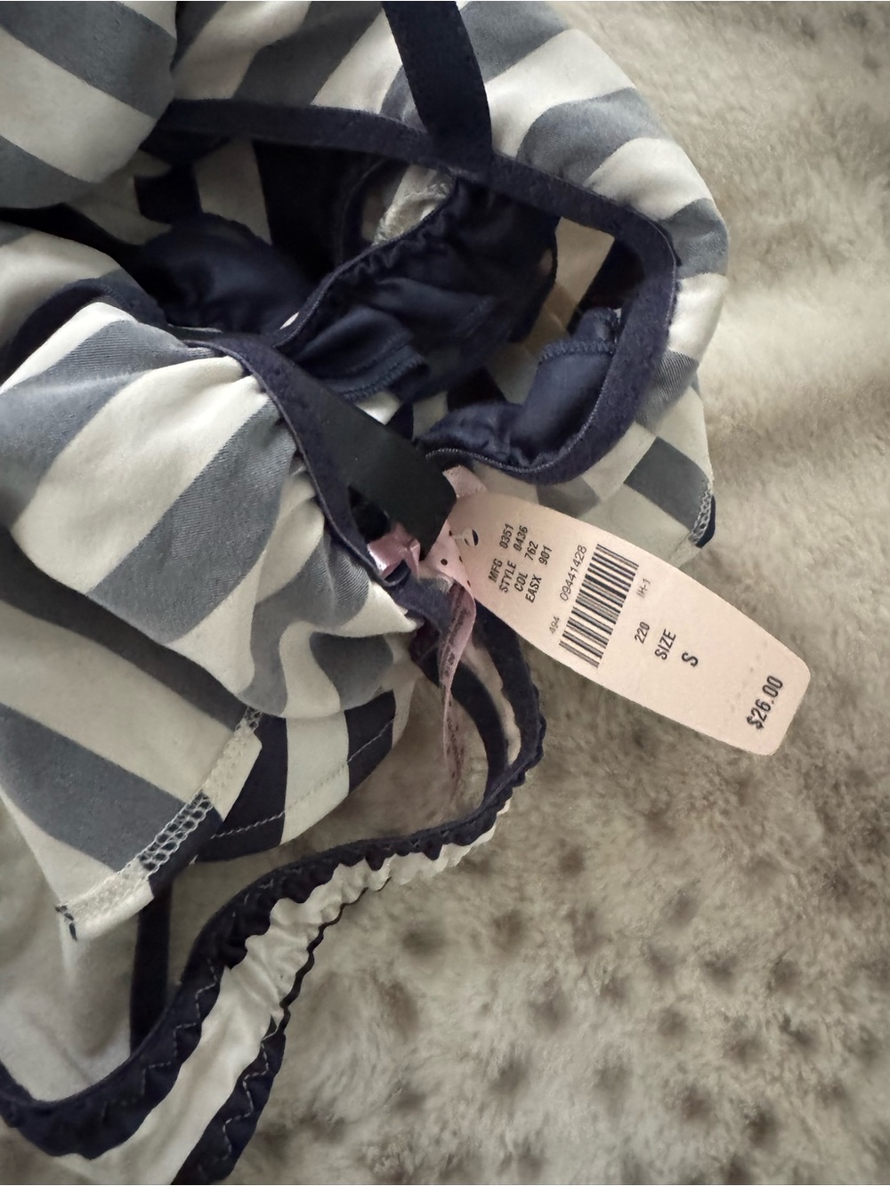 NWT Victoria’s Secret Striped Navy and White Lingerie Set. - Picture 5 of 7